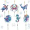 Ocean Diamond Art Wind Chimes Kit for Adults – 6 DIY Sea Animal Suncatchers, Double-Sided Gem Painting, Perfect Gifts for Mom